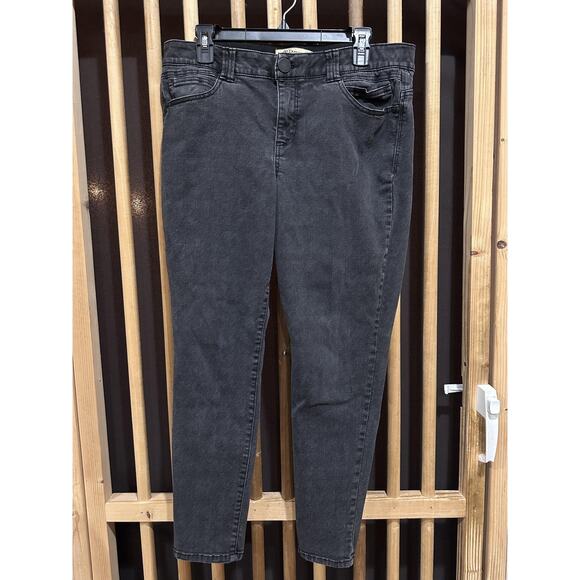 Democracy Jeans Womens 14 Washed Black Gray Skinny Stretch Ab Technology Ankle - Picture 1 of 7